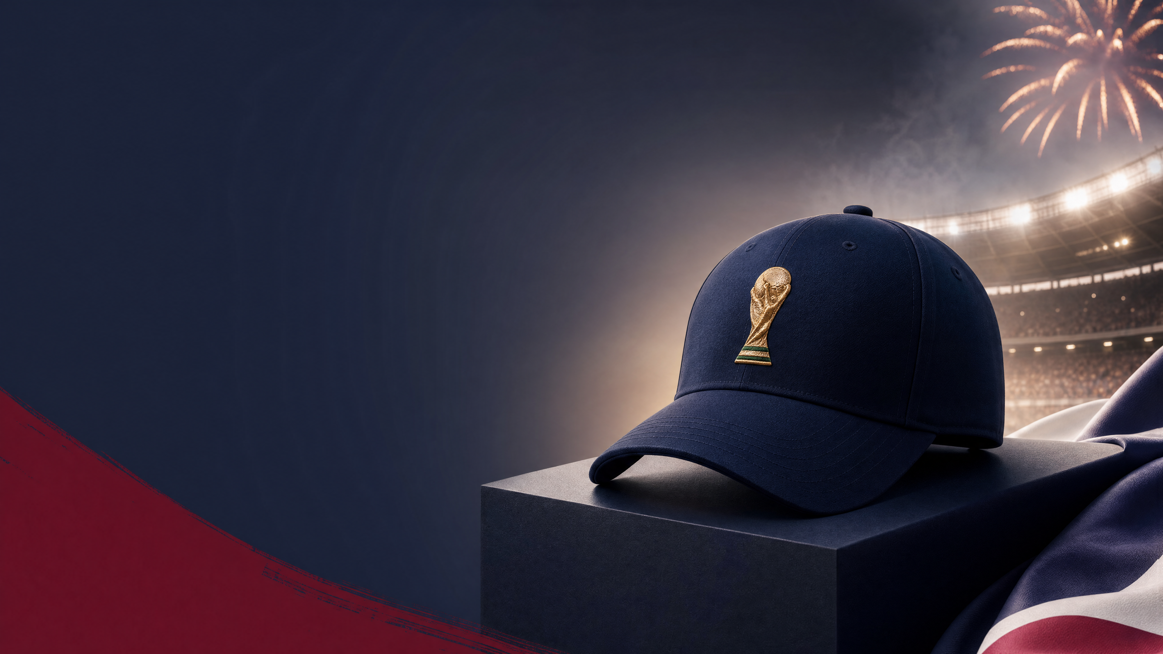 World Cup fan art used as the visual engine for a product ad